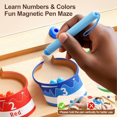 Magnetic Color Number Maze Puzzle Board, Montessori Toys for Toddlers 3-5 - Image 5