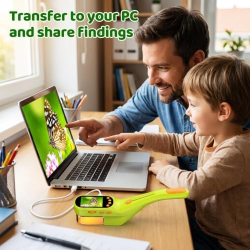 Handheld Microscope for Kids, Outdoor Explorer STEM Toy with Bonus Tools, 2.4" IPS Screen, Ergonomic Grip, Digital Camera, Photo/Video, Magnifier, Science Kit – Gift for Boys & Girls Age 3-12 - Image 6