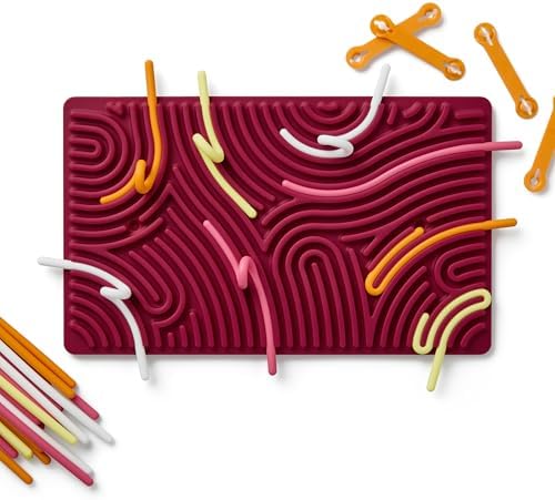 Pushpeel XL Sensory Activity Board – Expandable Silicone Fidget Toy for Stress, Anxiety, ADHD & Autism – Modular, Silent, No Mess - Berry - Image 6
