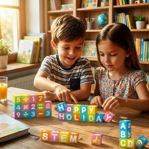 Magnetic Letters Blocks Numbers ABC Learning Toys Word Spelling Game for 5+ - Image 2