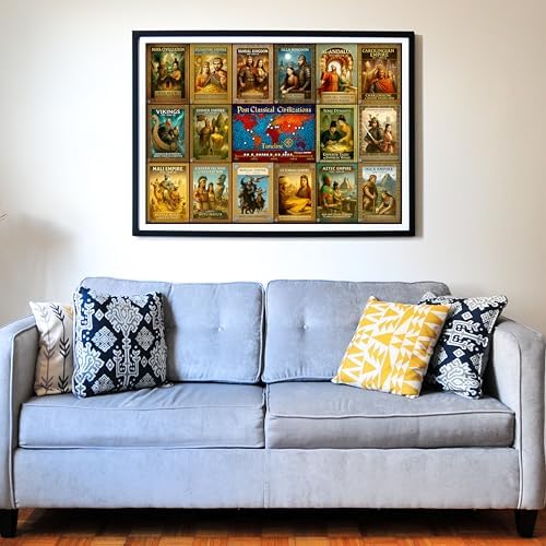 Think2Master Colorful Post Classical Civilization 500 Pieces Large Format Jigsaw Puzzle: 13+, Teens, Adults & Families. Great Gift with Historical Timeline & World Map. Size: 26.8” X 18.9” - Image 4