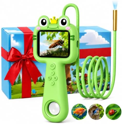 Toy Borescope Camera for Kids - STEM Science Educational Toy for 4 5 6 7 8 9 10 Years Old Kids Birthday Gift, 2.4‘’ Kid Scope Camera for Outdoor Adventures & Nature Discovery (Green) by Unknown