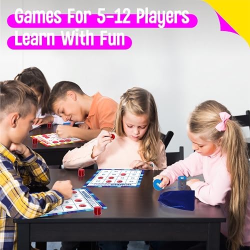 SpriteGru Number Bingo Game, Number 1-100 Bingo Board Game Learn & Count to Read 2 Versions Number Recognition Game for Kids 5-12, Perfect for Classroom & At Home - Image 5