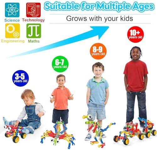 Qirptey Kids STEM Building Toys for 3 4 5 6 7 8+ Year Old Boy Birthday Gift - Image 2