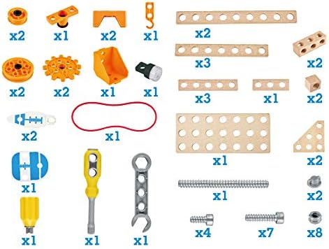 Hape Junior Inventor Deluxe Experiment Kit | 57 Piece Construction Building Toys, STEAM Science Kit for Kids 4 Years and Up (E3032A) - Image 6