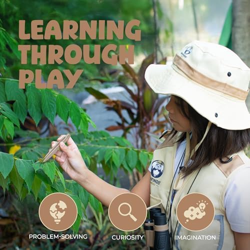 Kids Explorer Kit with Safari Vest & Hat for 3-7 Year Old Boys & Girls - Image 3