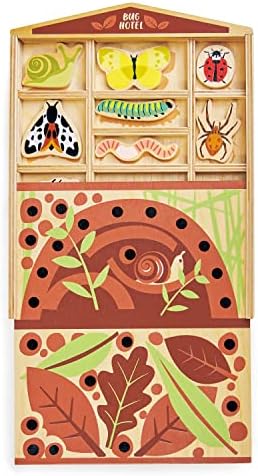 Tender Leaf Toys - The Bug Hotel - 13 Wood Garden Bugs with Shelving Unit and Front Panel - Made for Little Hands - Open-Ended Nature Play - Science Learning Toy for Boys and Girls - Age 3+ - Image 2