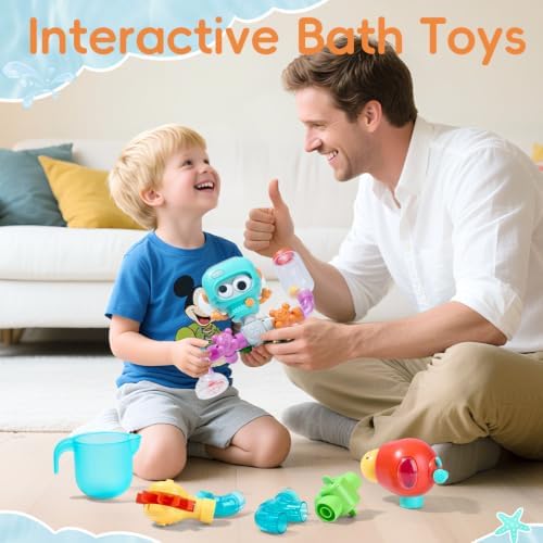 Bath Toys for Kids Ages 4-8 | 27PCS DIY Water Pipe Assembly Kit with Storage Bag | STEM Building Educational Bathtub Toys for Toddler 3-5 | Creative Shower Toy Birthday Gifts for Boys & Girls - Image 5