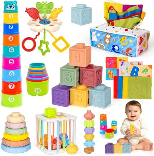 6 in 1 Montessori Toy for Babies Sensory Set for Infant Early Learning Gift by GJOF2YK