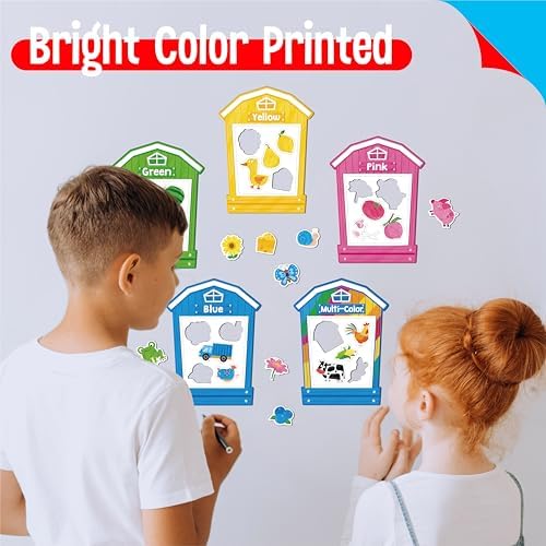 12 Pieces Magnetic Color Sorting Toys, 60 Color Magnets Educational Refrigerator Whiteboard for Baby Toddlers Kids Magnets - Image 5