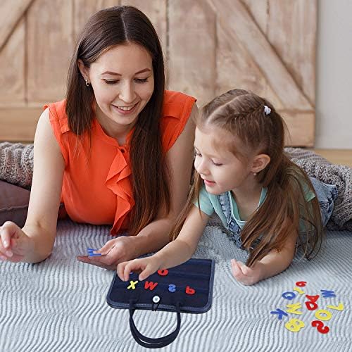 Esjay Busy Board, Sensory Board for Fine Motor Skill, Montessori Toys Educational Learning Activities for 3+ Year Old, Travel Car Airplane Toys Gifts for Boys Girls,Blue Alphabet - Image 3