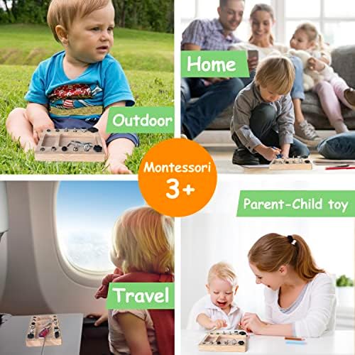 Montessori Screwdriver Board Set, Real 17 Pcs & 12 Holes Fine Motor Skills 3 4 5 +Kids Patience Basic Life Skill Educational Wooden STEM Toys for Toddler Preschool Materials Busy Sensory Tools - Image 5