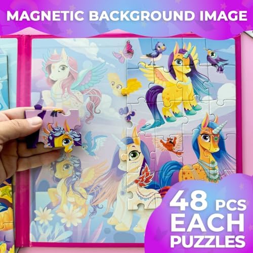 Magnetic Puzzles for Toddlers 3-5 - 2x48 Pieces Travel Games for Kids 2-4 - Image 3