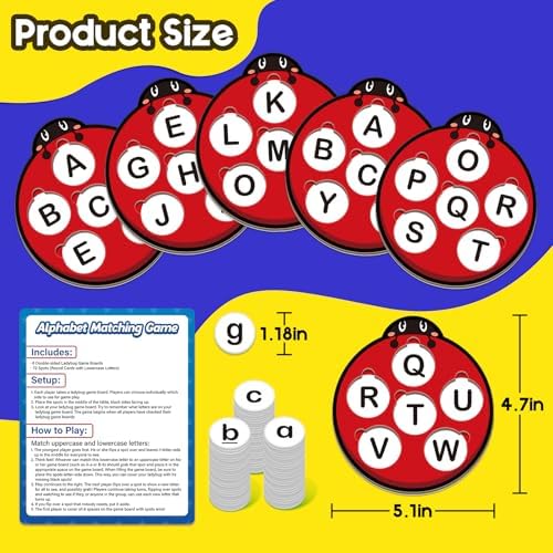 Alphabet Games Letter Learning Toys ABC Flash Cards for Toddler, Speech Therapy Alphabet Matching Game for Kids, Homeschool Supplies Kindergarten Preschool Classroom Must Haves - Image 6