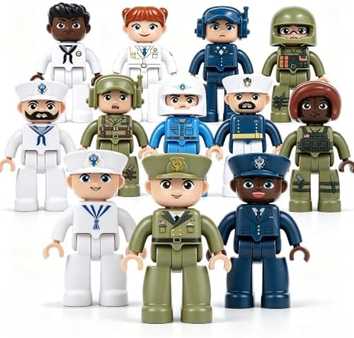 12 Pieces Large Magnetic People Figures for Kids Compatible with Lego by Mruikeny