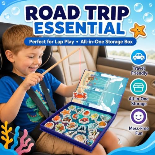 TRAVOFUN Magnetic Fishing Game | Travel Toys for Toddlers 3-5 - Image 3