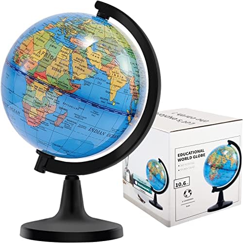 Wizdar 4 inch World Globe for Kids Learning by ForYourBetterLife