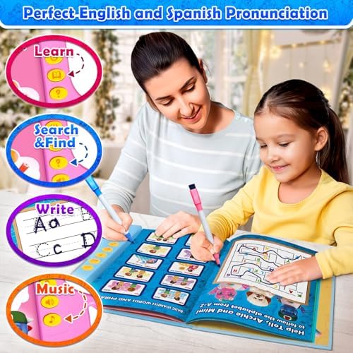 Curious 2 Learn ABC Learning for Toddlers | Learning Resources | English & Spanish Sound Book | Preschool Learning Activities | Educational Learning Toys | 4 Year Old Boy Birthday Gift - Image 3