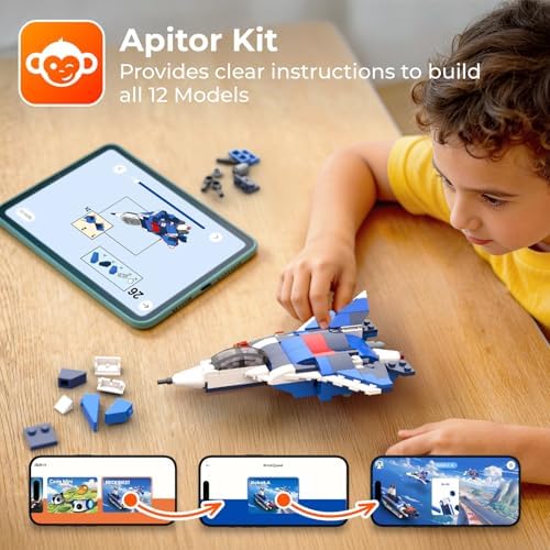 Apitor 12-in-1 STEM Building Blocks Kit for Kids Ages 4-8 139 Pcs - Image 6