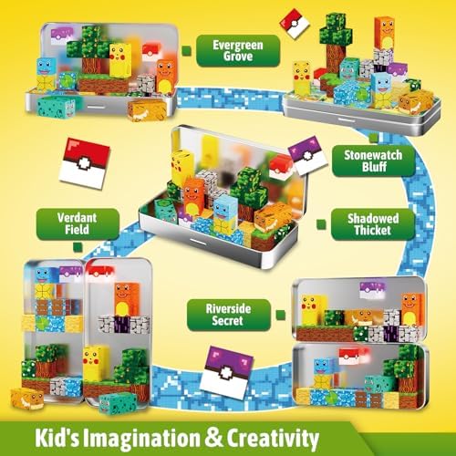 Mini Magnetic Blocks Pet Travel Toys, 35 PCS Magnetic Building Cubes with Metal Storage Case for Kids Ages 3-8, STEM Montessori Construction Toys for Toddlers, Airplane & Car Ride Essentials - Image 6