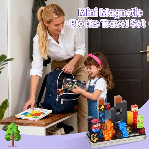 SYSKENI 35PCS Mini Magnetic Blocks Travel Set for Kids Ages 3-5 4-8 - Image 5