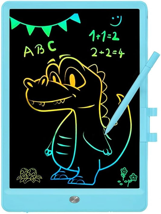 Kids LCD Writing Tablet, 10.5 Inch Colorful Electronic Board Drawing Pad, Electronic Erasable Doodle Tablet for Boys Girls Gifts for Toddler Educational Travel Birthday(Blue)