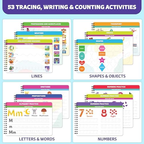 Preschool Workbook, 53 Learning Activities, Educational Kids Toy Ages 3-5 - Image 3