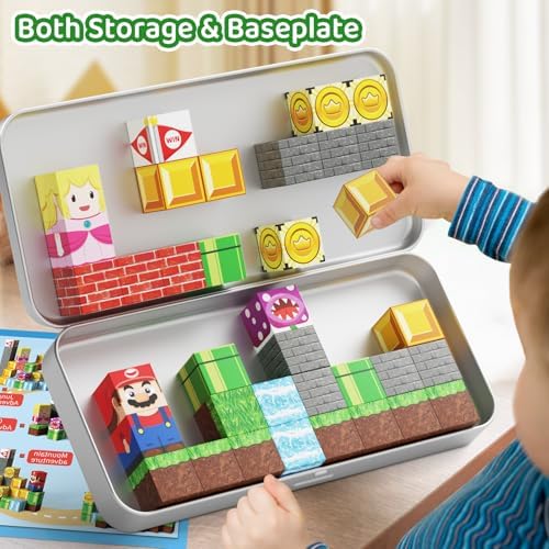 Magnetic Building Blocks Cubes for Kids: 35 PCS Travel Toys Ages 3-8 - Image 2