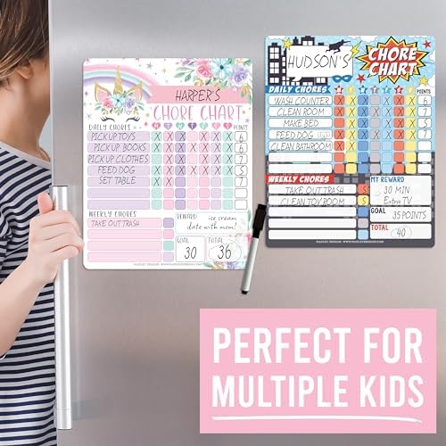 Magnetic Chore Chart for Kids Dry Erase Reward Chart for Home and Classroom - Image 3