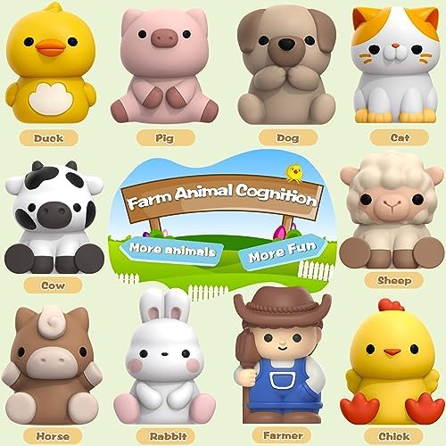 Learning Toys for 1,2,3 Year Old Toddlers, 20Pcs Farm Animals Barn Toy Montessori Counting, Matching & Sorting Fine Motor Games, Christmas Birthday Easter Gift for Baby Boys Girls Age 12-18 Months - Image 2