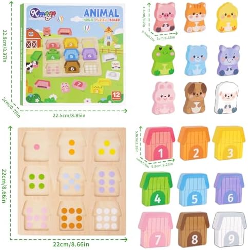 Montessori Wooden Farm Animals Toys for 1 2 3 Year Old Toddler - Image 3