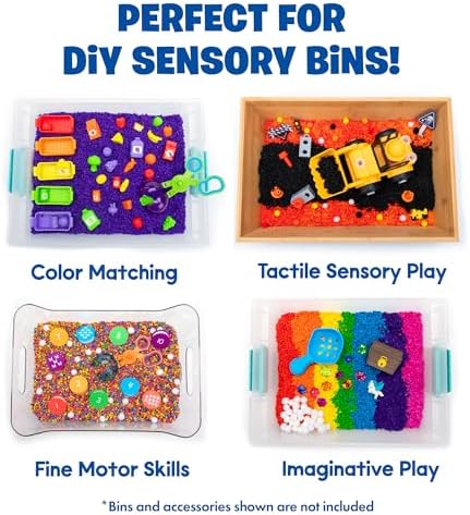 Educational Insights Pluffle Mini 8-Pack - Preschool Sensory Bin Filler, Tactile Sensory Toys for Toddlers 3-4, Mess Free Slime Alternative, Satisfying Foam Sand Bin Filler - Image 3