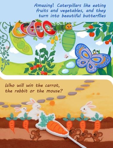 BizyKoady Montessori Busy Book for Toddlers 1-3, Felt Busy Board Farm Theme - Image 3