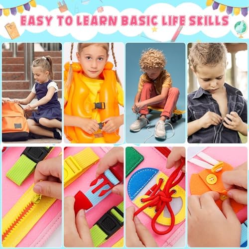 AIXMEET Toddler Busy Board Montessori Toys, Sensory Board Busy Book - Image 5