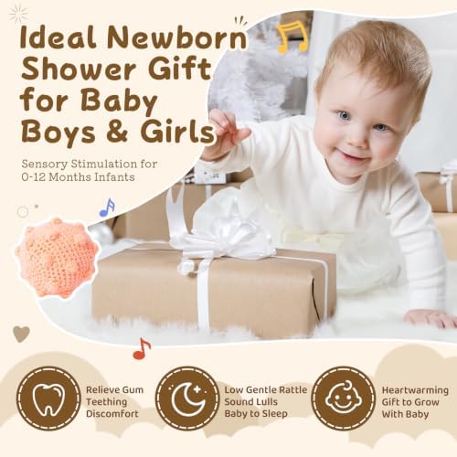 Adena Montessori Soft Knit Sensory Ball with Bell, 6-12mo - Image 6
