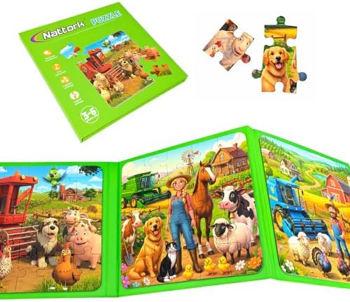 Nattork Magnetic Puzzle for Toddlers Boys Girls 3-5 4-8 5-6 Kids Puzzles by Nattork