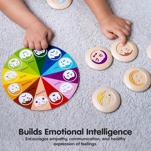 PlanToys® My Mood Memo Wooden Montessori Emotional Matching Kids Feelings - Image 5