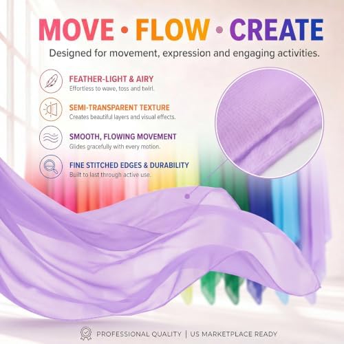 Breling Large Chiffon Play Scarves Bulk - Image 3