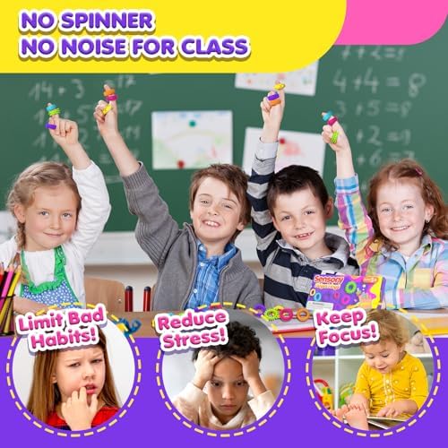 Fidget Toys Sensory Rings for Kids: Quiet Textured Ring 18 Pack - Sensory Toys for Kids with Autism - Calming Corner Bulk Fidgets for Classroom Prize - Party Favors Goodie Bag Fillers - Image 4