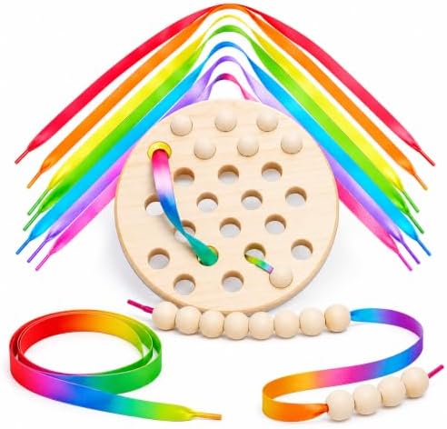 Eray Montessori Wooden Lacing & Weaving Board, Fine Motor Toy Ages 3+ by Eray