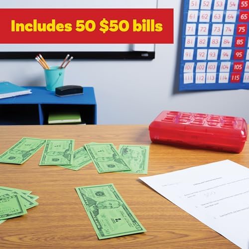 Learning Advantage Fifty Dollar Play Bills, Set of 50 Paper Bills - Image 2