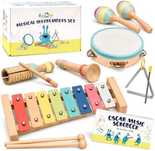 Baby Musical Instruments Set for Toddlers 1-3 Music Toys with Xylophone by MiniArtisKidsToys