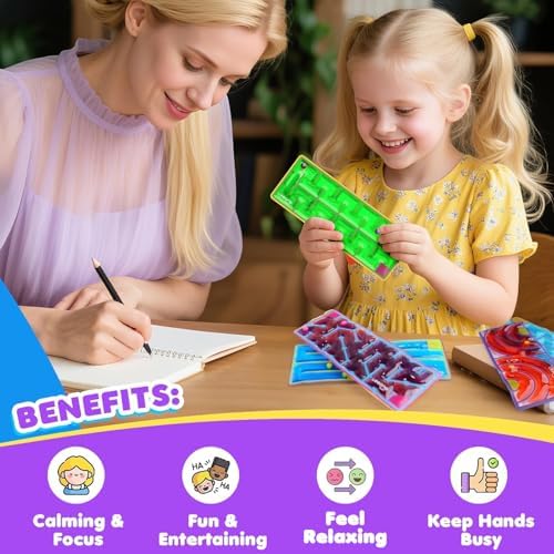 12-Pack Sensory Maze Fidget Toys for Kids & Adults: Quiet Squishy Calming Tools for Autism Children - Stress Fidgets for Travel & Office - Classroom Must Haves & Treasure Rewards Party Favors,Easter - Image 4