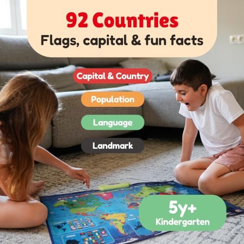 BEST LEARNING i-Poster My World - Interactive Talking World Map for Kids - Image 3