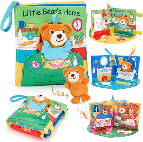 hahaland 3D Book for 0-12 Months Soft Cloth Interactive Activity Baby Book by hahaland