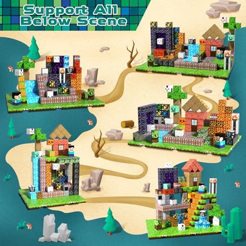ToyUnited 200PCS Magnetic Building Blocks with 6 Base Plate - Image 5