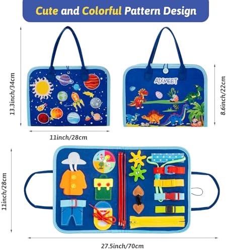Toddler Busy Board Montessori Toys, Sensory Busy Book for 3 4 5 6Year Old - Image 3