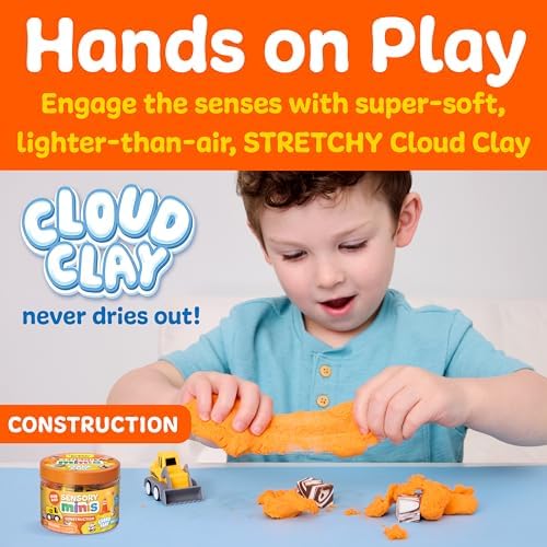 Creativity for Kids Sensory Minis Construction Kit | Cloud Clay Sensory Toy with Excavator for Kids | Summer Activities for Kids that are Mess-Free, Screen-Free Travel Toy (Ages 3+) - Image 2