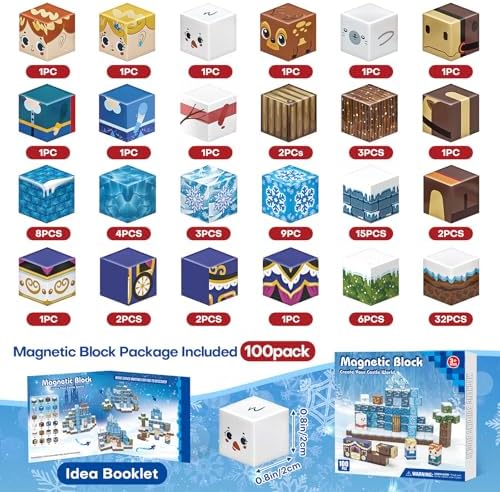 100pcs Magnetic Blocks, Magnetic Blocks for Kids Ages 4-8 - Image 2