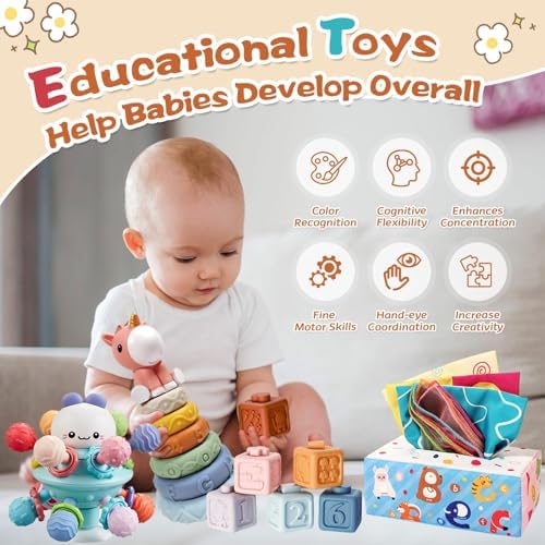 Montessori Toys for 6-12 Months, 4 in 1 Baby Toys for 6 Month Old - Image 3